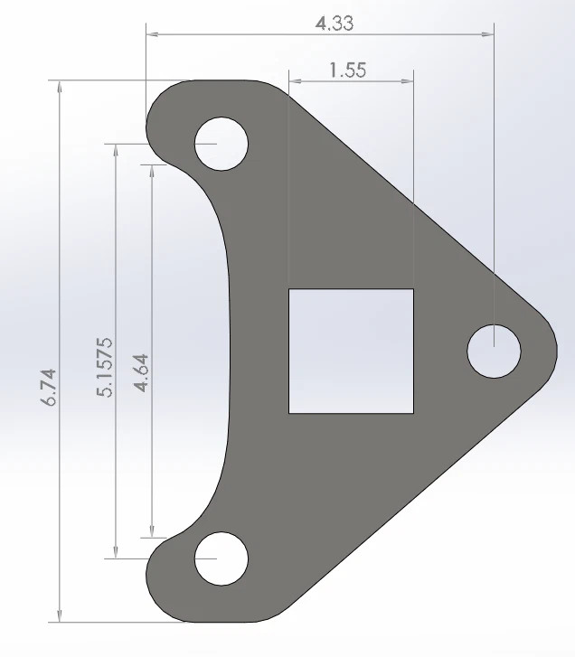 2Pcs Flange bracket For Chinese Mini Excavator Drive Motor Reinforcement Bracket