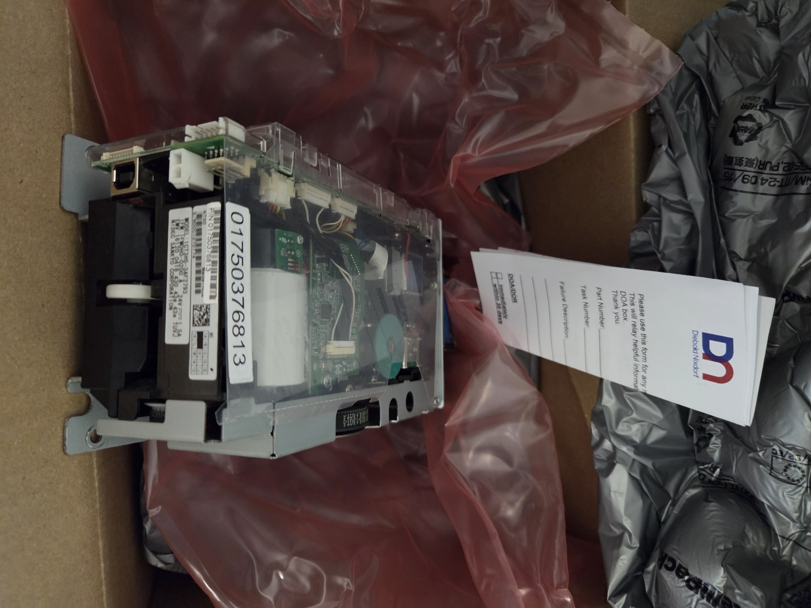 Wincor / Diebold Nixdorf Card Reader ICT3H5 01750376813, 1750376813 SP3 NEW