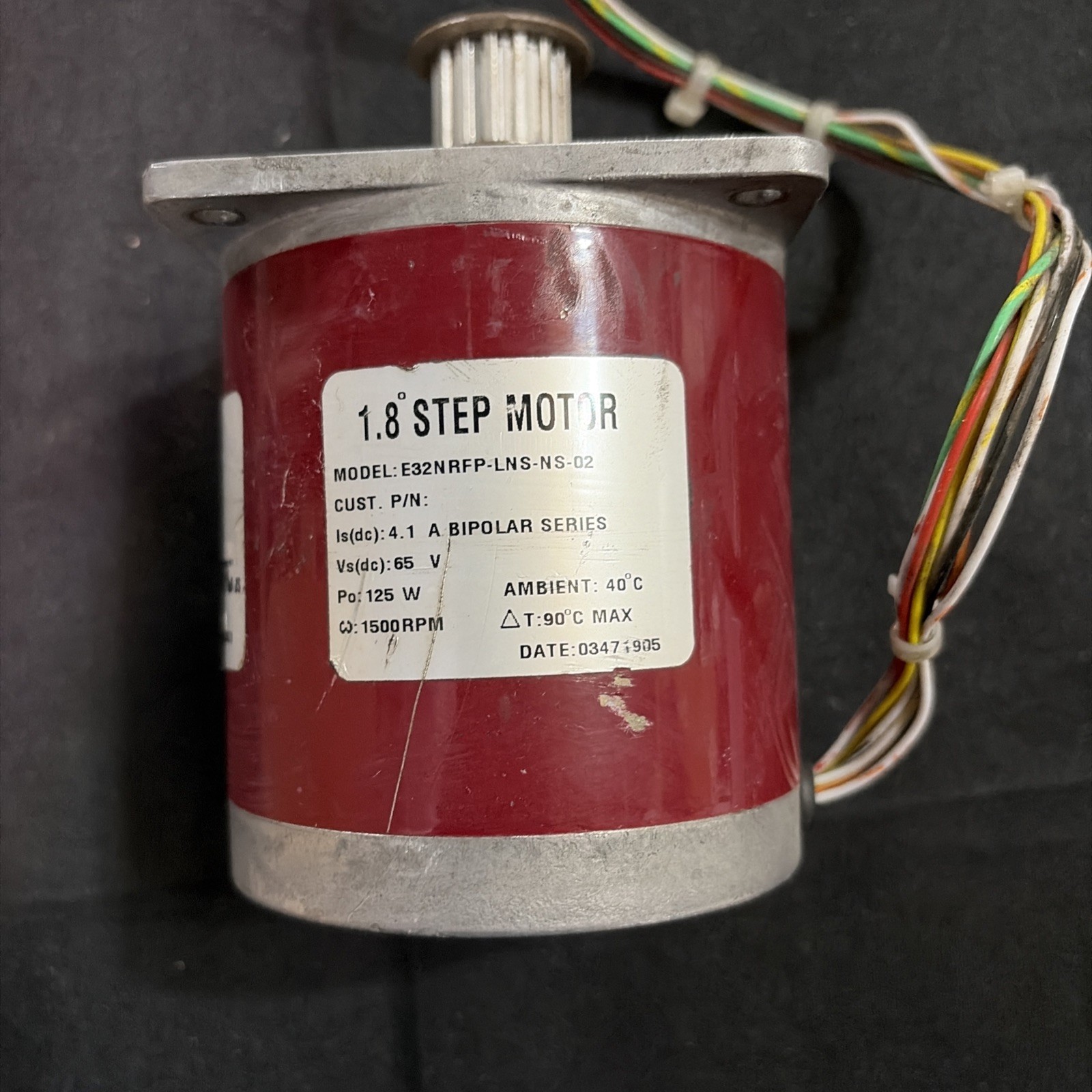 Kollmorgen E32NRFP-LNS-NS-02 1.8 Step Motor 65V 125W 1500 RPM / Tested