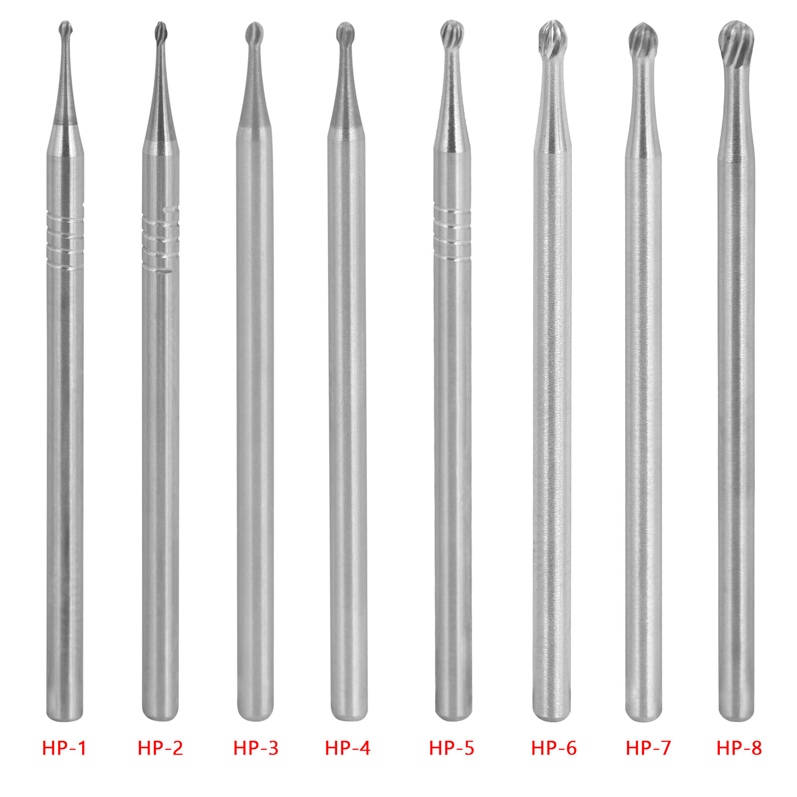 Dental Burs HP 1-HP 8 Round Tungsten Carbide Bur 2.35mm for Straight Handpiece