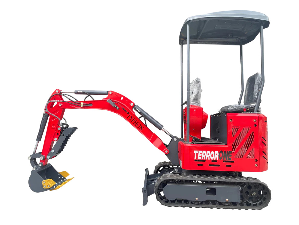 Mini Excavator TYPHON TERROR ONE STORM 1 Ton 13.5 hp B&S engine 13 Attachments