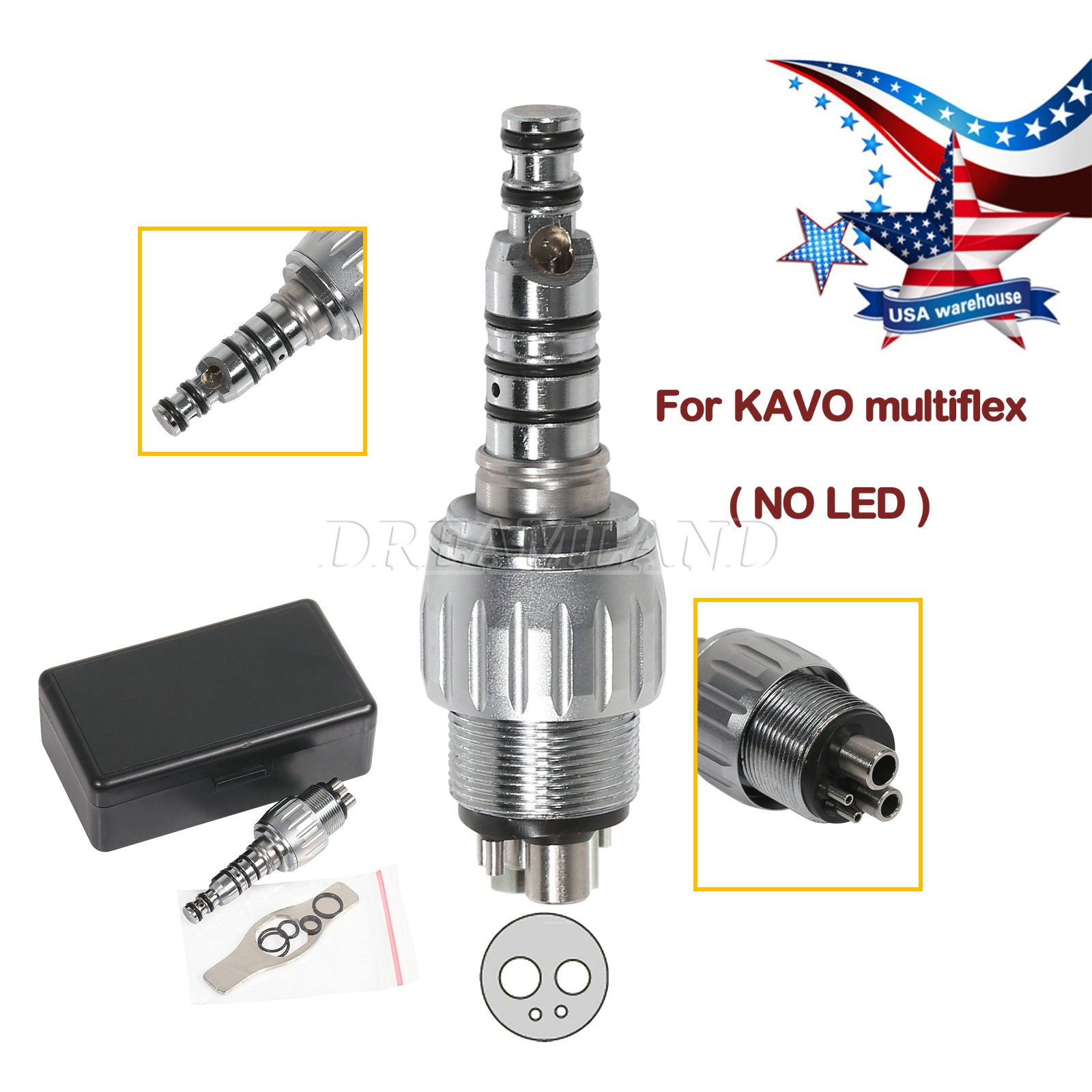 KaVo Style Dental High Speed Handpiece with 4 Hole Quick Coupler Coupling Swivel
