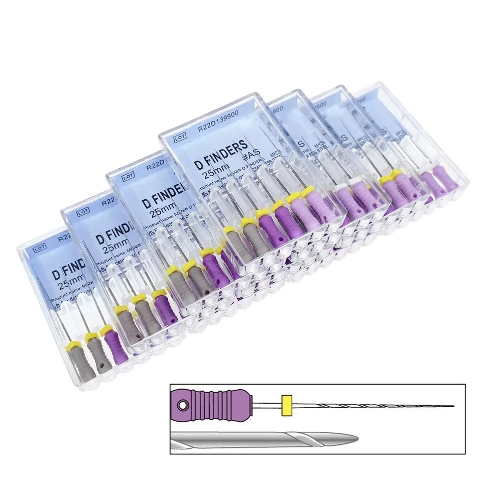 21/25mm Mani style D Finders Dental Endodontic Hand files for Calcified Canals