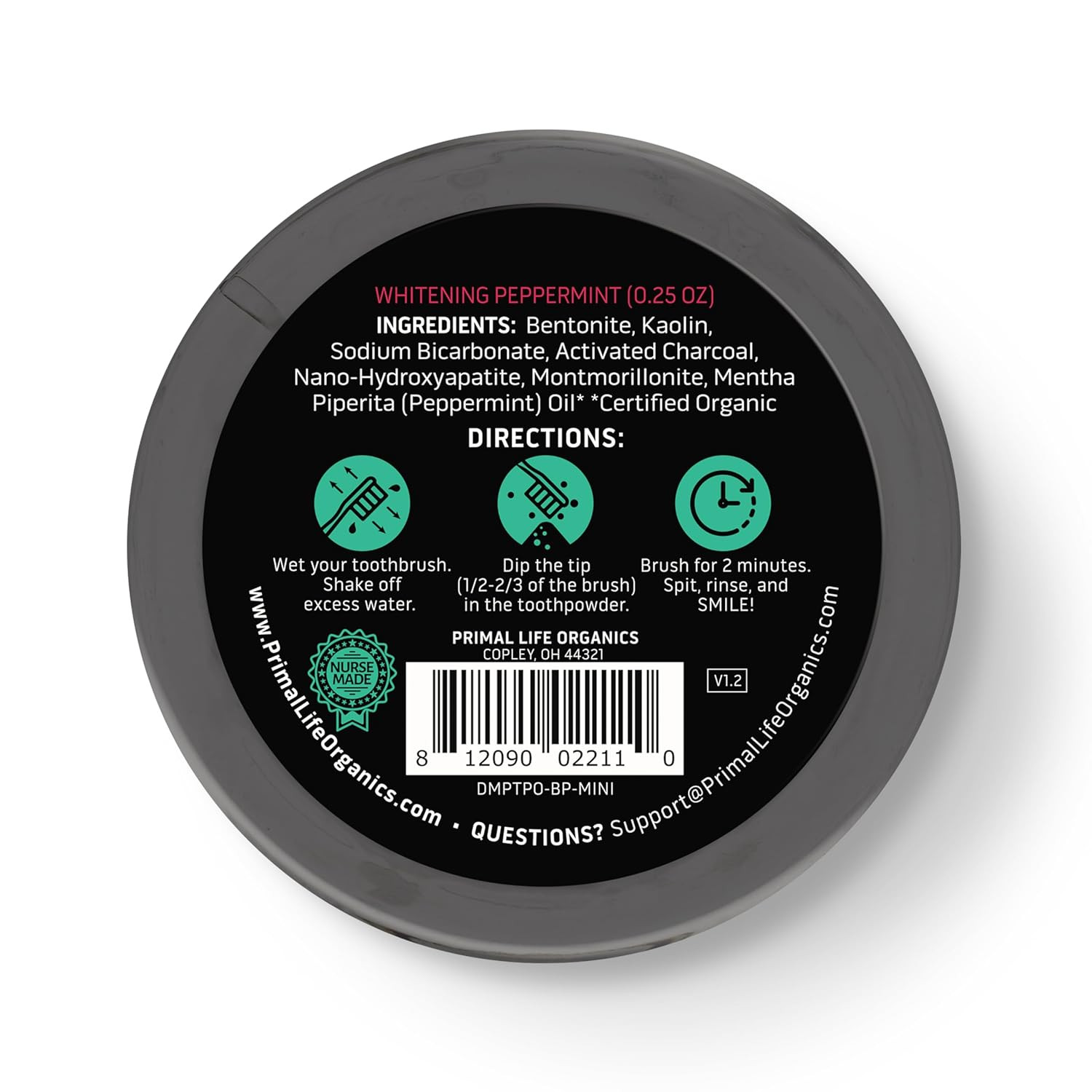 -Dirty Mouth Toothpowder, Activated Charcoal Tooth Cleaning Powder, Essential Oi