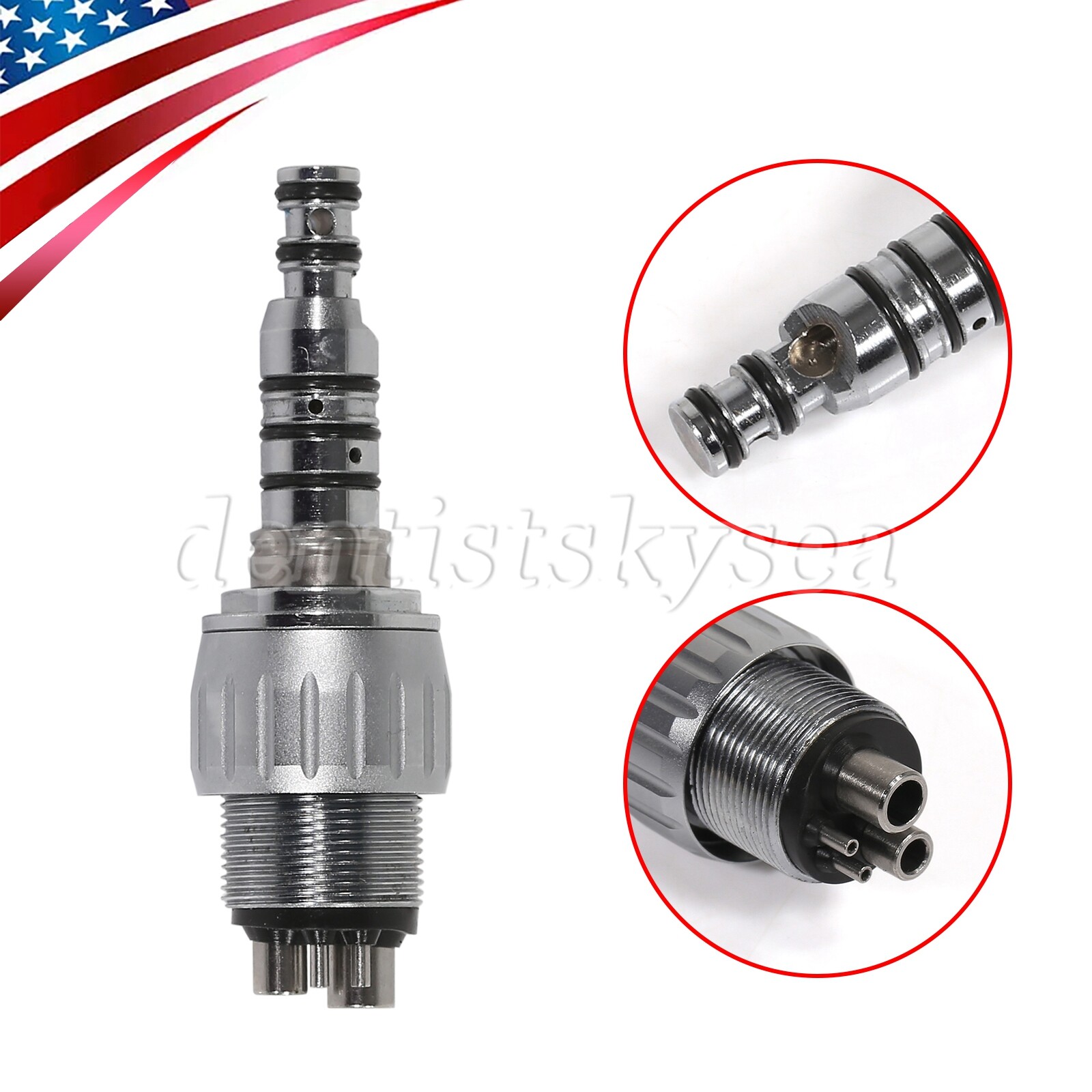 Dental KaVo MULTIflex Style Coupler 4 Hole High Speed Handpiece Quick Coupling