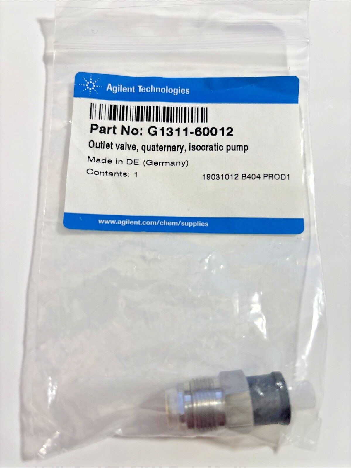 1PC NEW Agilent G1311-60012 Export one-way valve