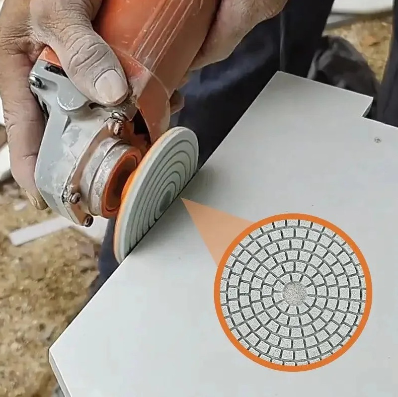 1Pc 80mm Diamond Polishing Disc Angle Grinder Tile Stone Chamfer Wheel