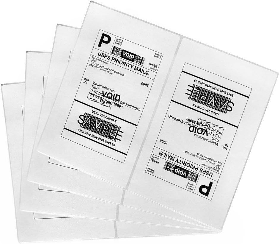 200 Rounded Corner Self-Adhesive Shipping Labels for Laser/Inkjets, 8.27×5.32