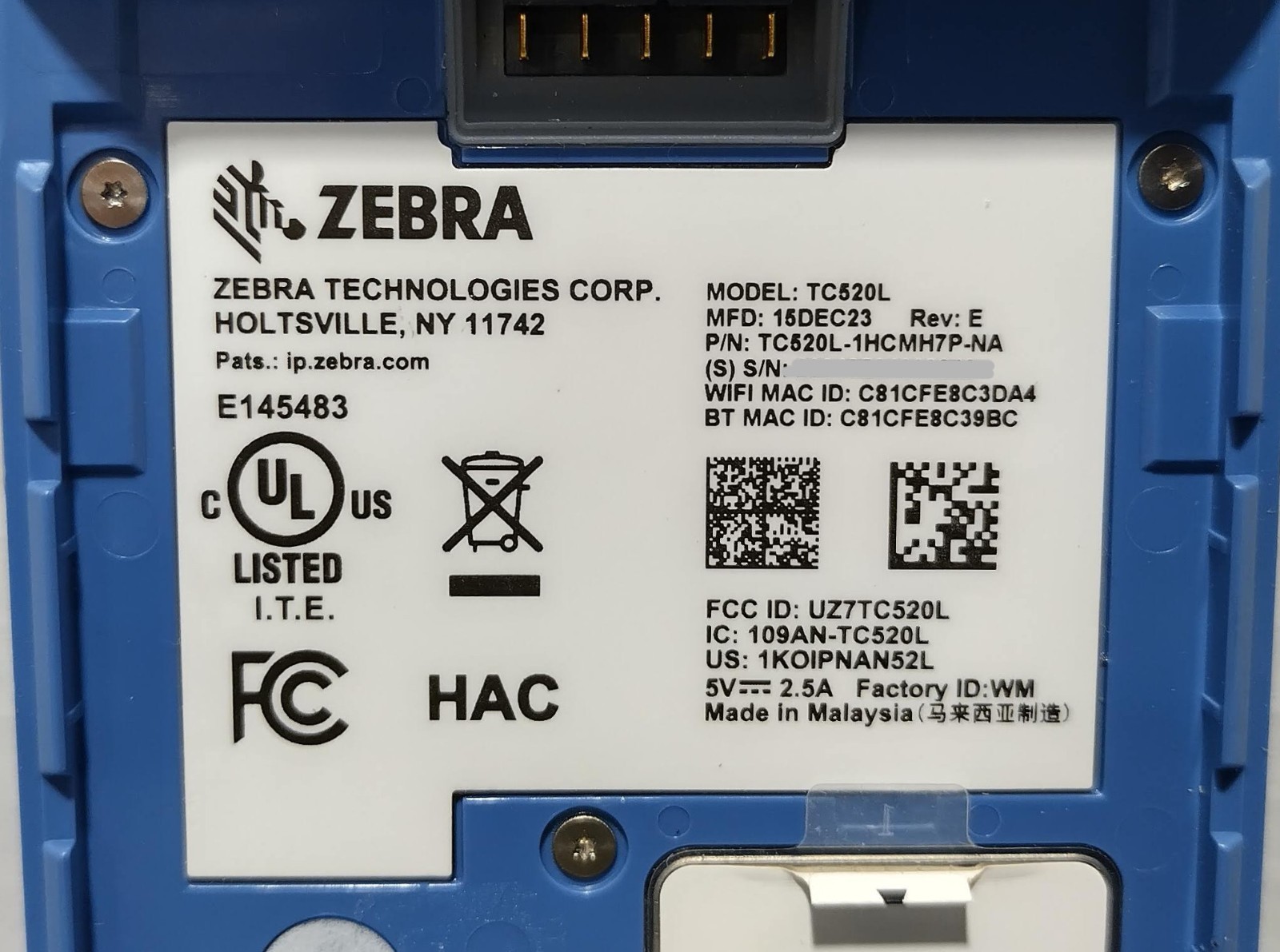 Zebra TX52ax TC520L Mobile Computer Scanner Android 11 64GB Tested and Reset