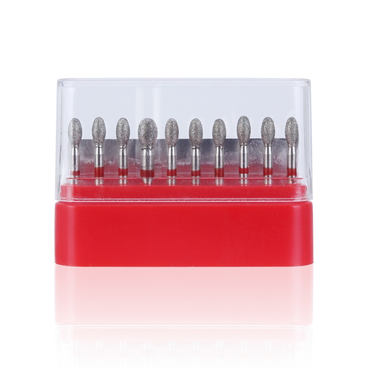 Dental Diamond Burs FOOTBALL 379-023F FINE RED DEFEND Friction Grip 10Pcs/Pack
