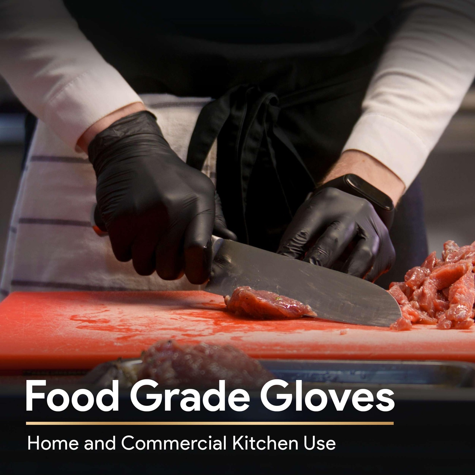 6 Mil Black Nitrile Gloves Large, Heavy-Duty Disposable Gloves for Mechanics,