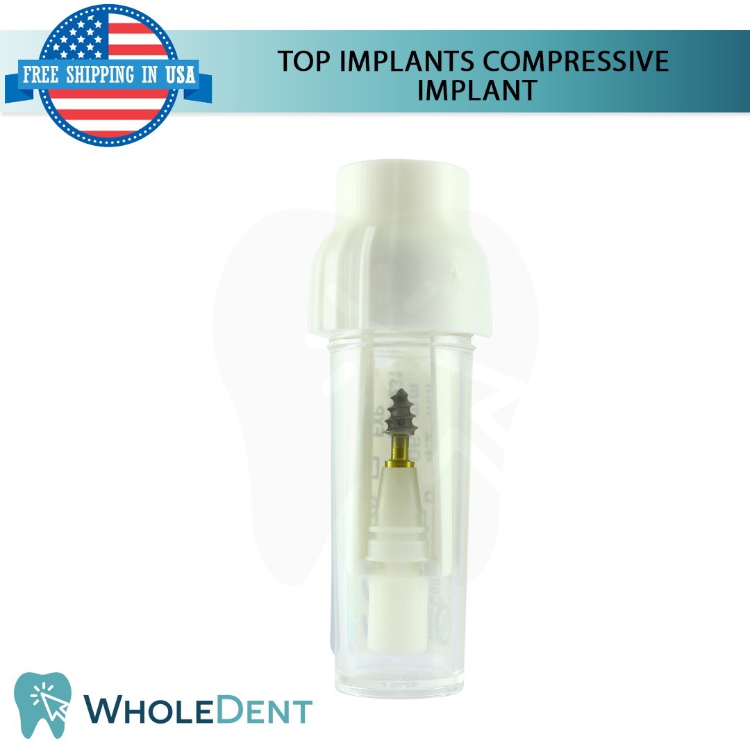 1x Dental Compressive Monoblock Fixture Titanium Sterile SLA Surface Dentistry