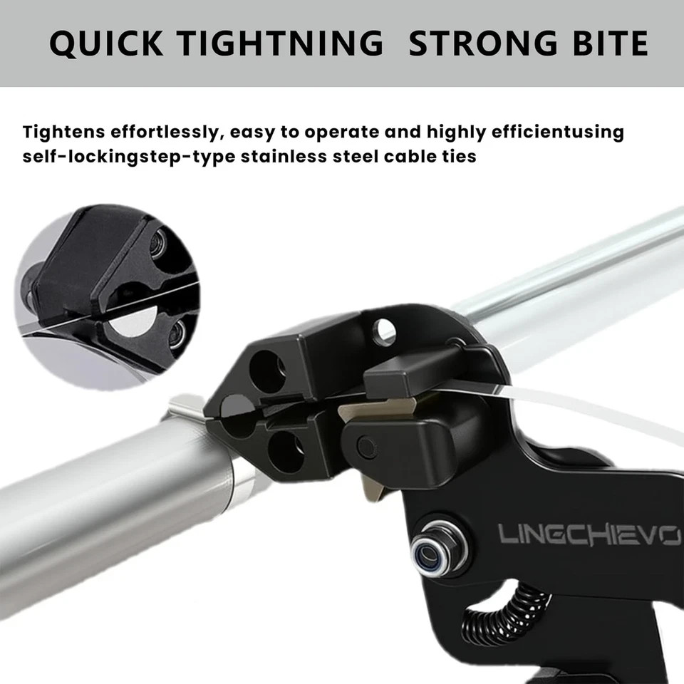 Heavy Duty Metal Zip Tie Gun Tool with 100 PCS 11.7″ Stainless Steel Cable Ties