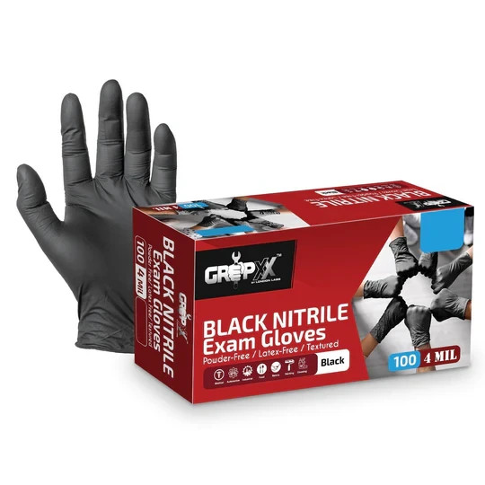 Professional Nitrile Gloves 4/6/8 Mil Black & Orange – All Sizes