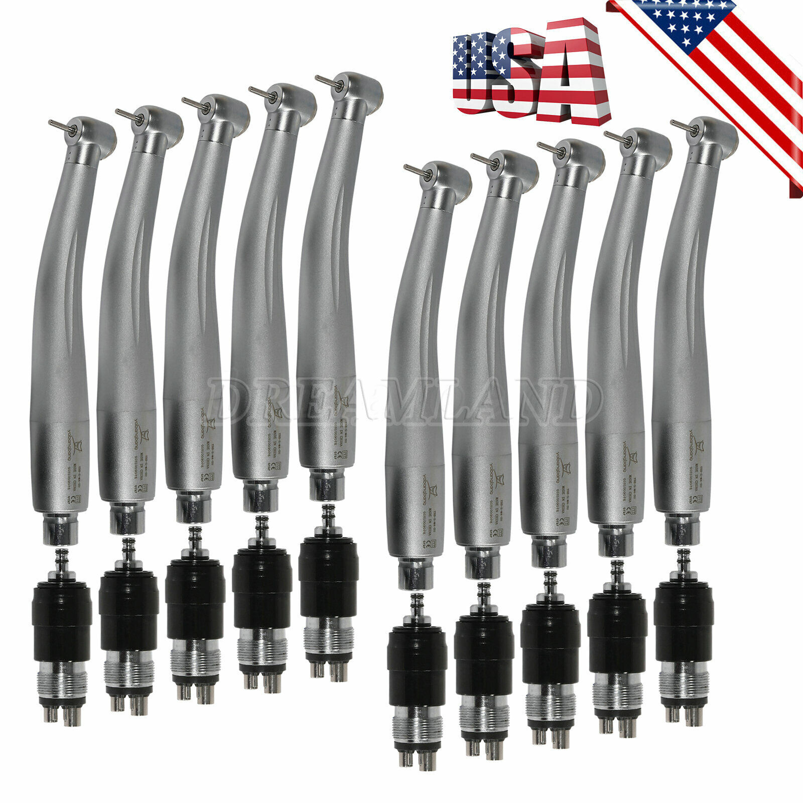 1-10 NSK STYLE Dental high speed handpiece with 4hole quick coupler connect USA