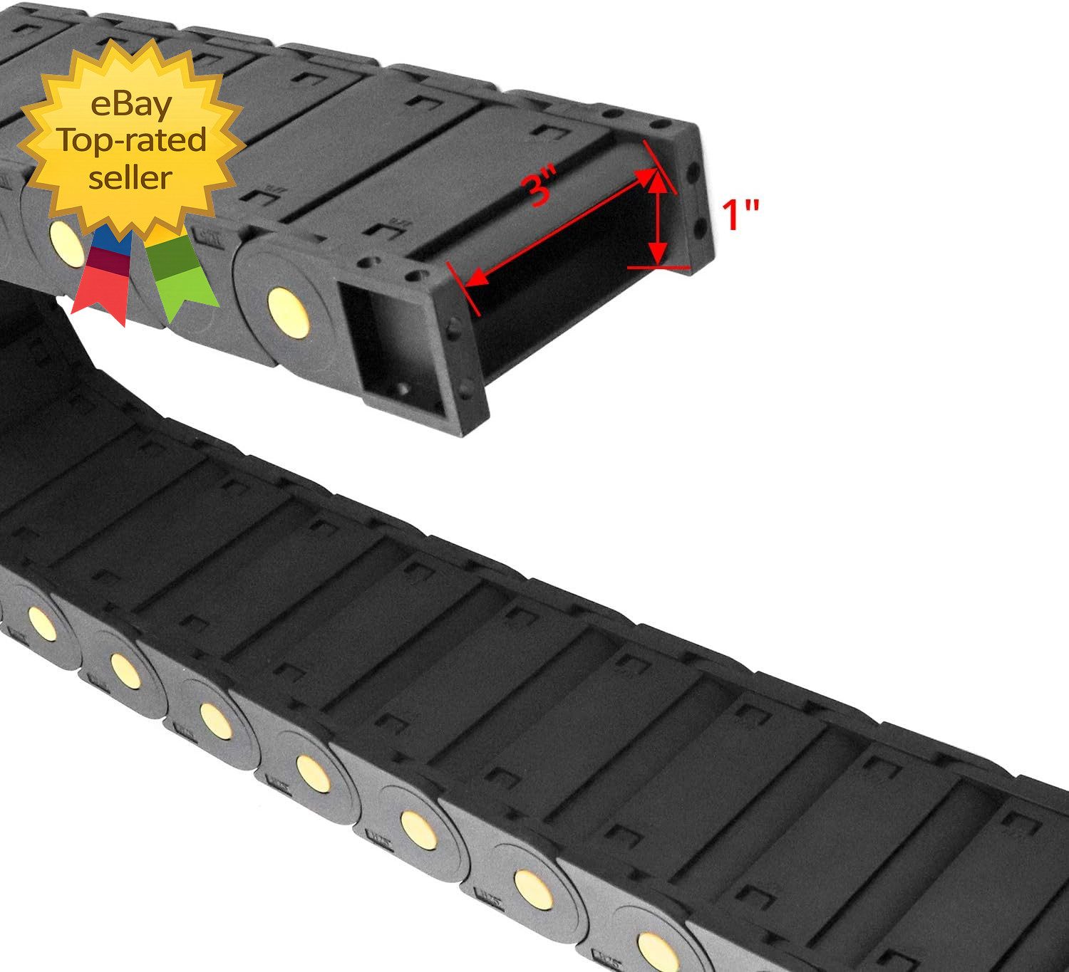 Cable Drag Chain Wire Carrier High Toughness Closed Plastic Chain 25Mm X 77Mm