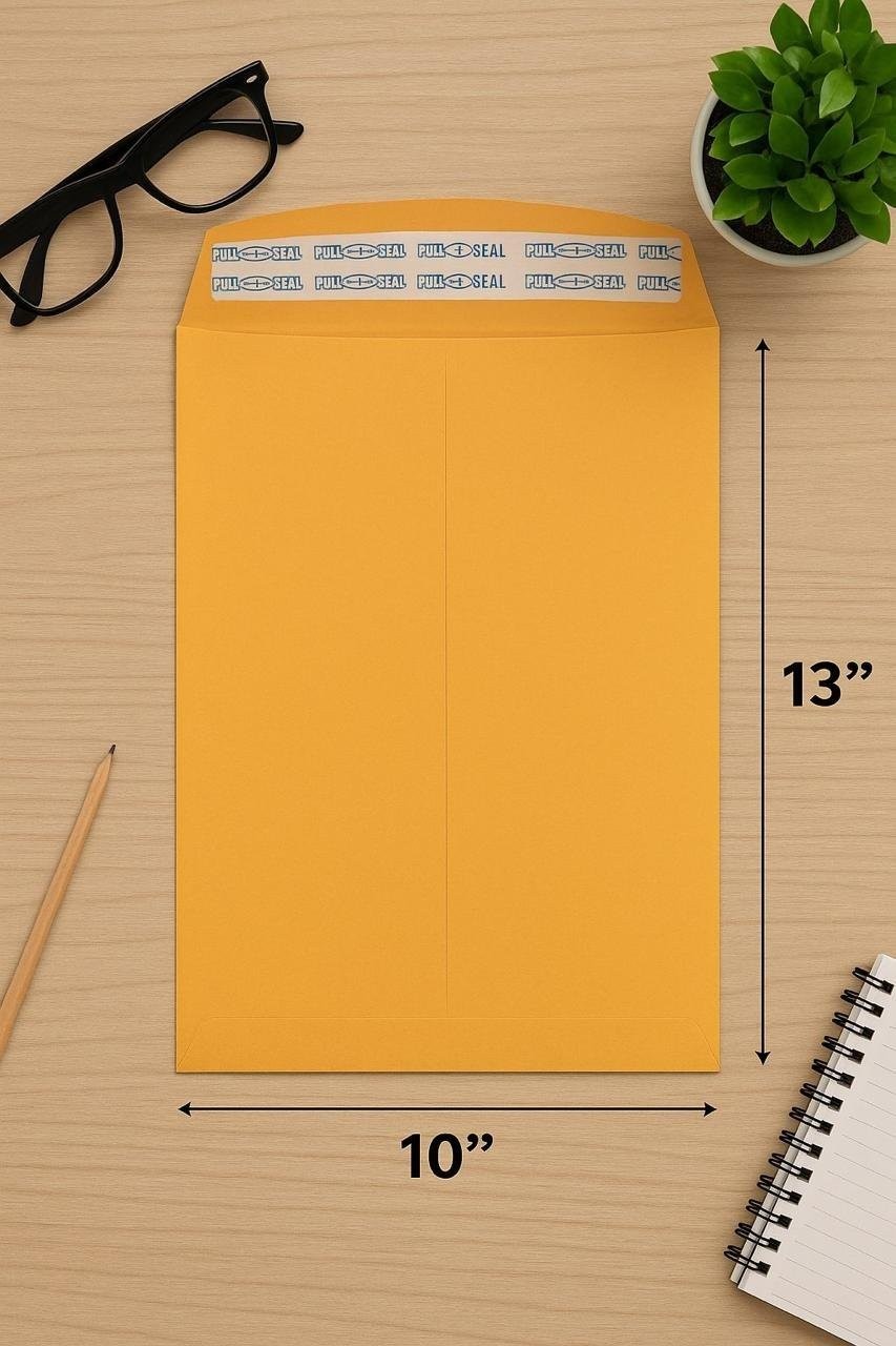 100 – Pack 10″x13″ Kraft Catalog Mailing Envelopes Mailers Peel Self Seal