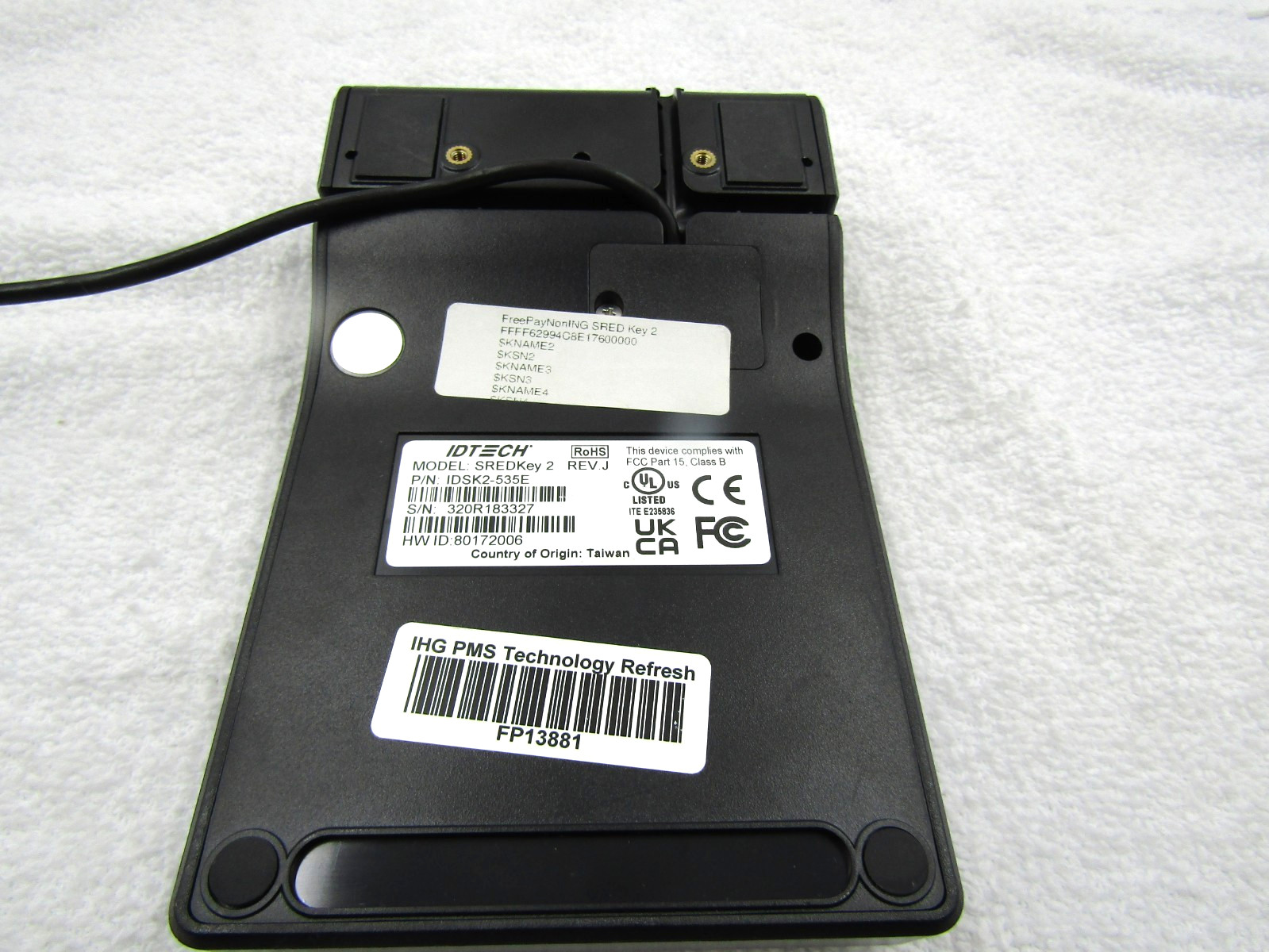 ID Tech SREDKey 2 Keypad Credit Card Reader Point of Sale IDSK2-535E