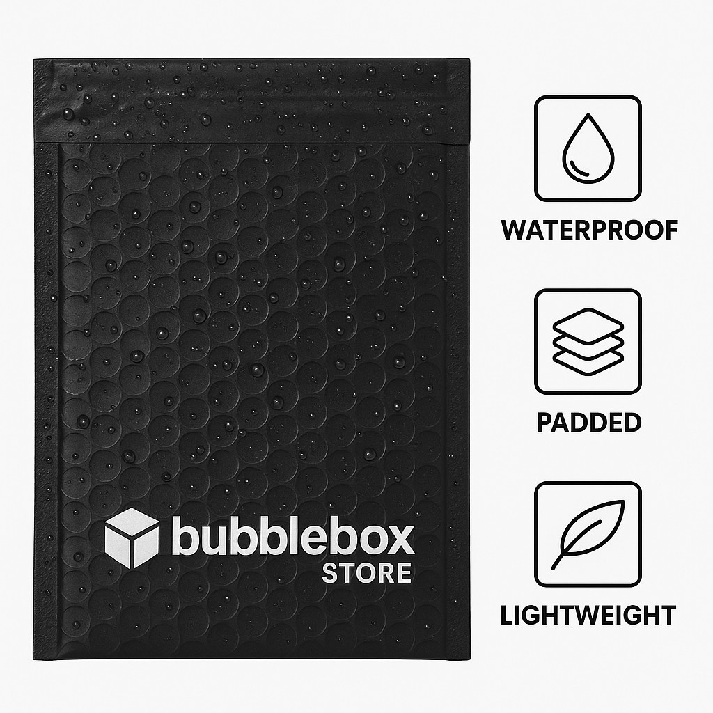 #0 Poly Bubble Mailers 6.5×10 Black Padded Shipping Envelopes for Small Business