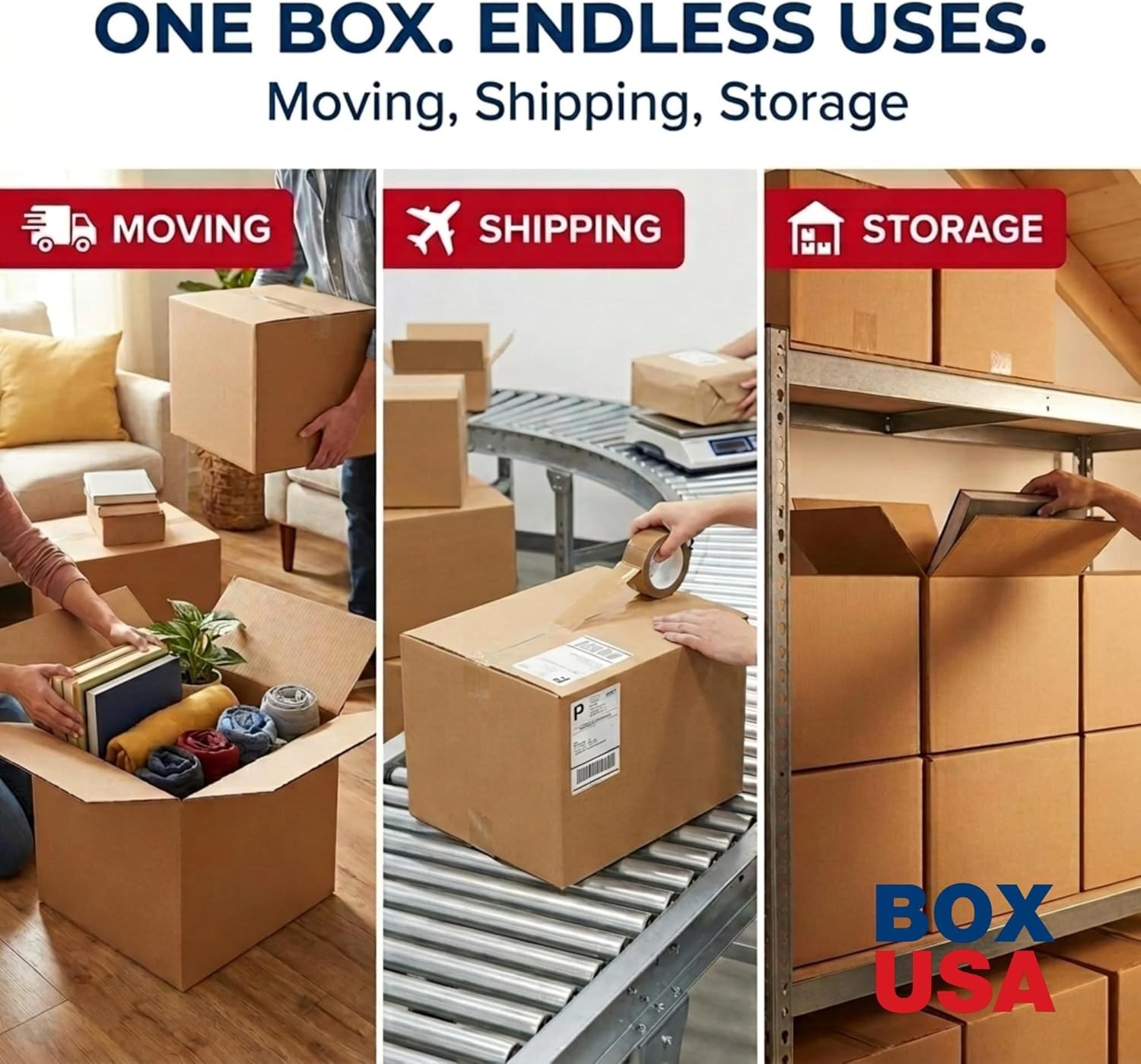 Medium Moving Boxes 18″L x 14″W x 12″H 20-Pack – Corrugated Cardboard Box for…