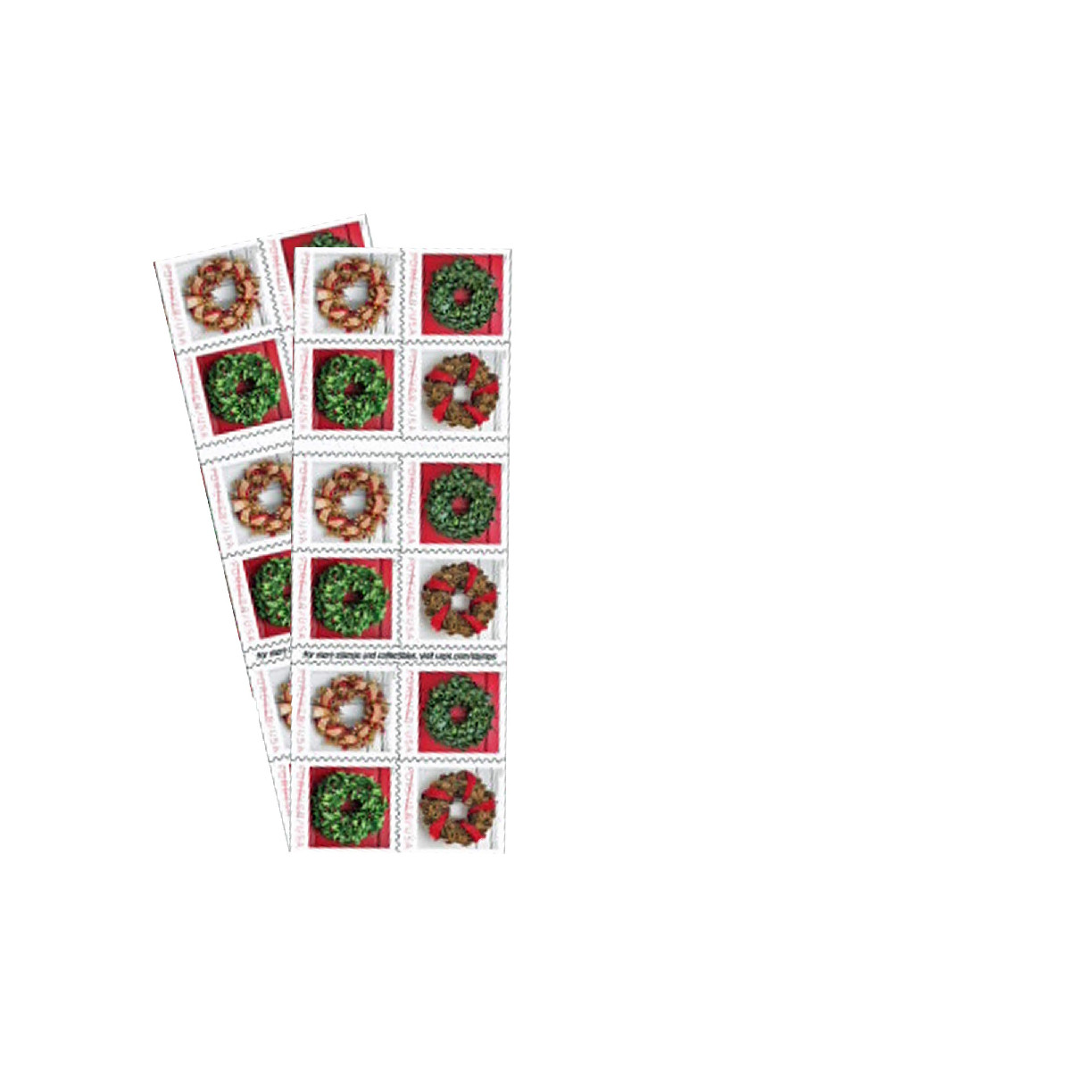United States Postal Service Holiday Wreaths 2 Books Of 20 Forever Us First