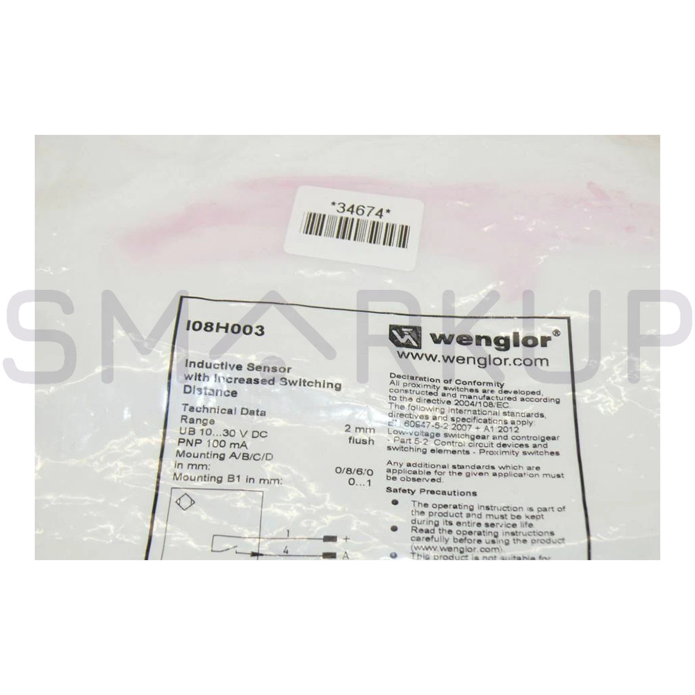 New In Box WENGLOR I08H003 Proximity Switch