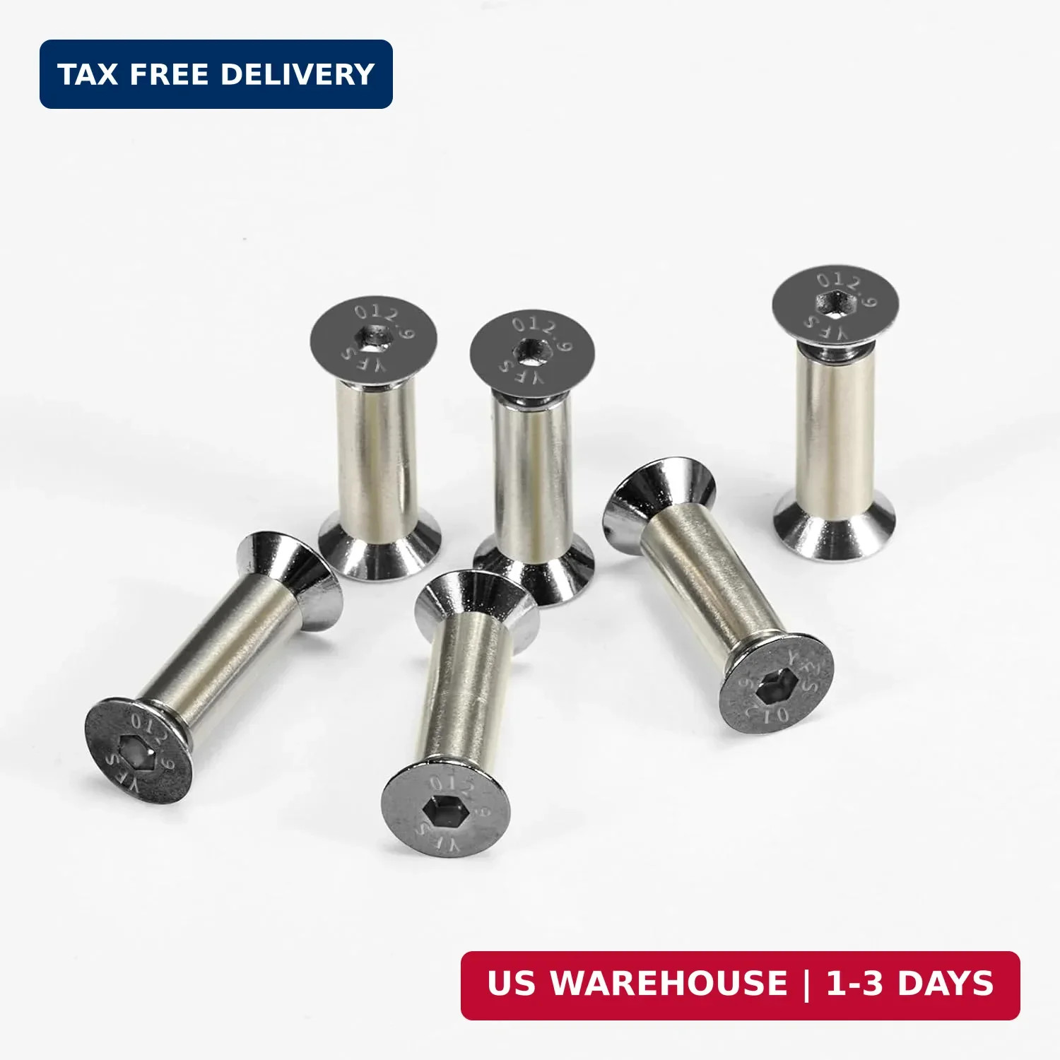 10 Packs Knife Handle Screws Rivets Bolts Fasteners,Hex Flat Head Screws for Bla