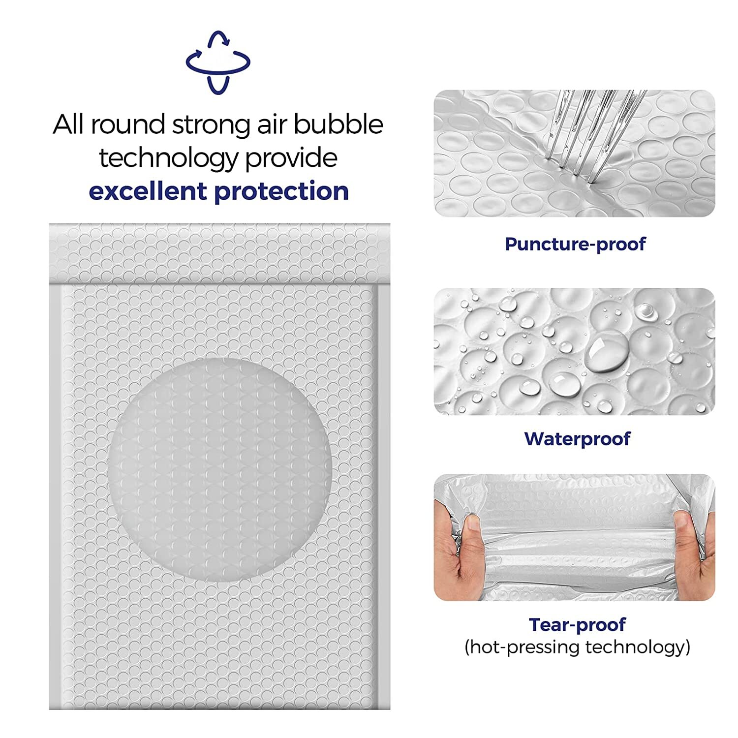 Poly or bubble Mailers Shipping Envelopes Self Sealing Plastic Mailing Bags 2.5