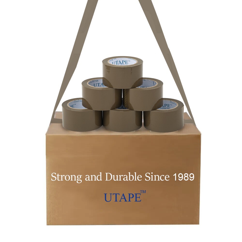 3″x 330’/110YDS PACKING TAPE SHIPPING ADHESIVE TAPE CARTON SEALING TAPE TAN 6 Pk