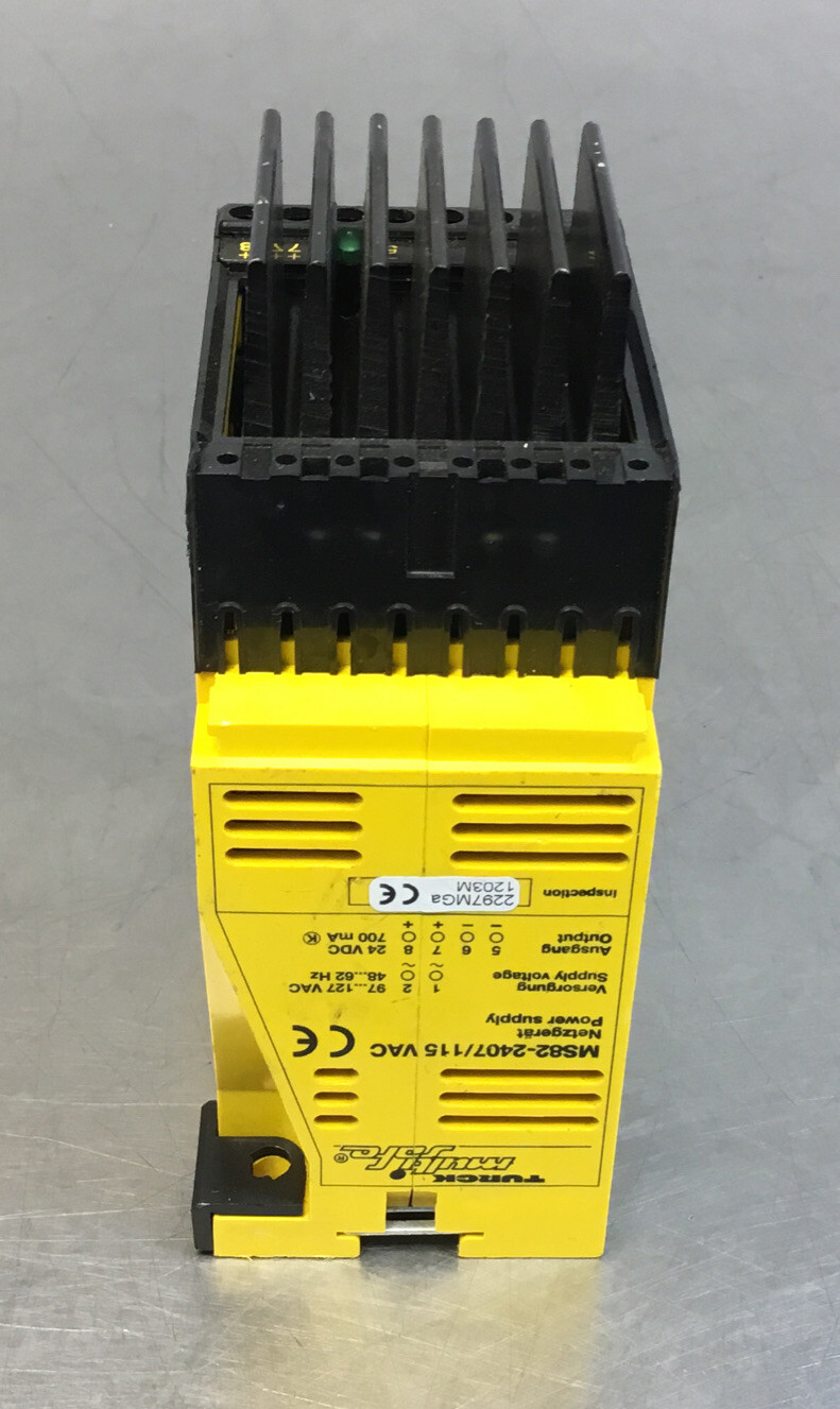 TURCK MS82-2407/115VAC Netzgerat Power Supply Out: 24VDC 700mA 4B