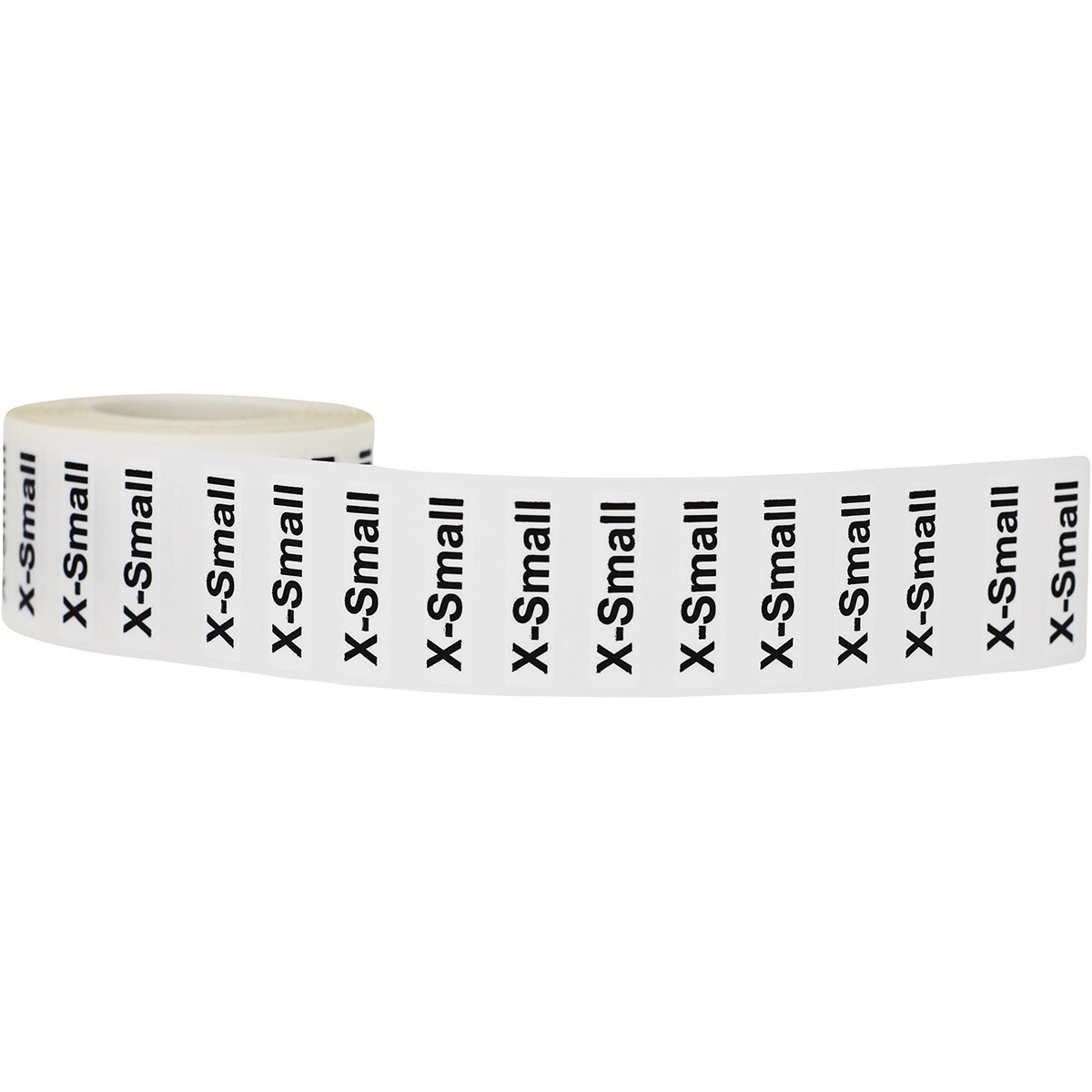 Clear Clothing Size Strip Labels | 1.25 x 5 Inches – 125 Pack | Pick One Size