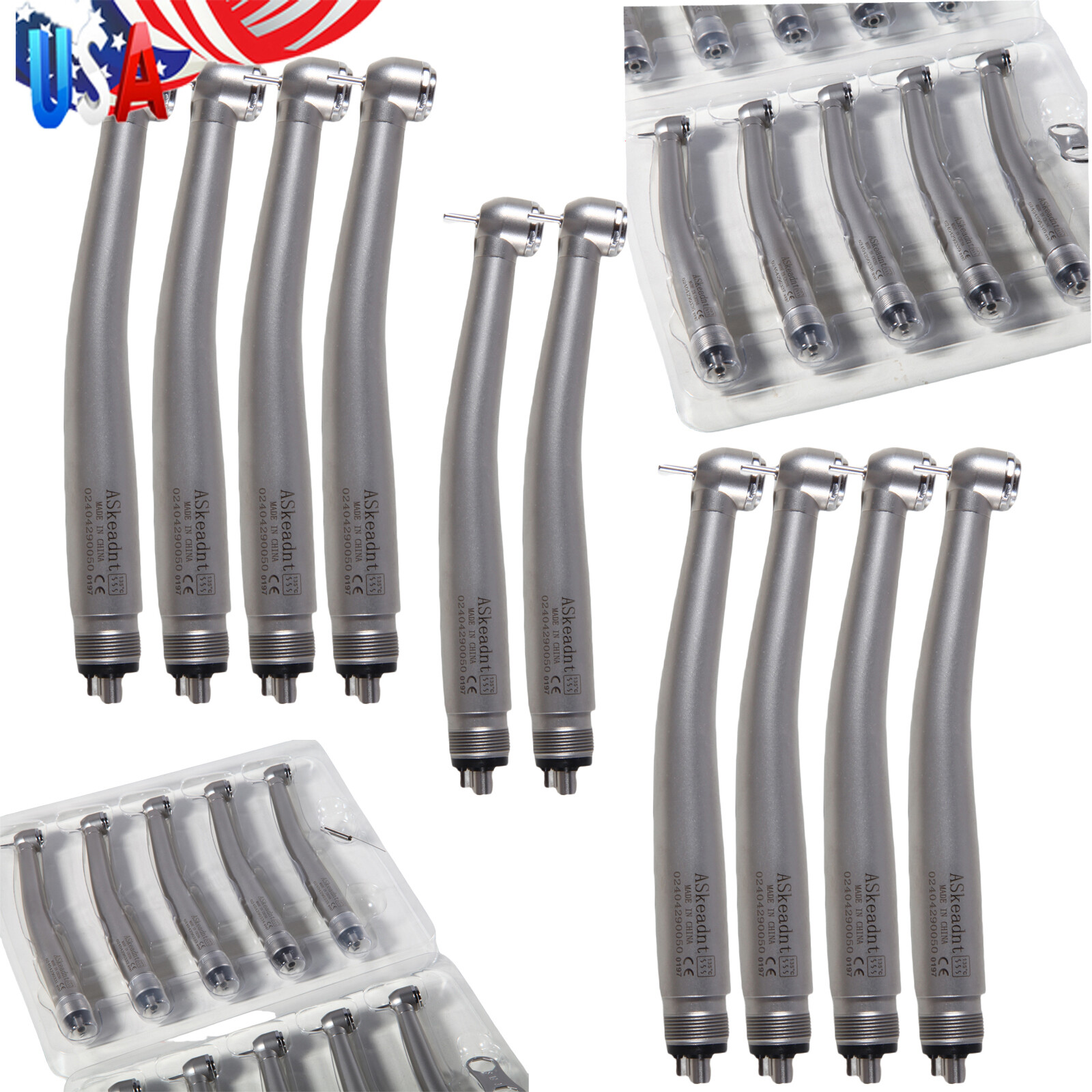 10pcs/1Pack Dental high speed handpiece 4HOLE