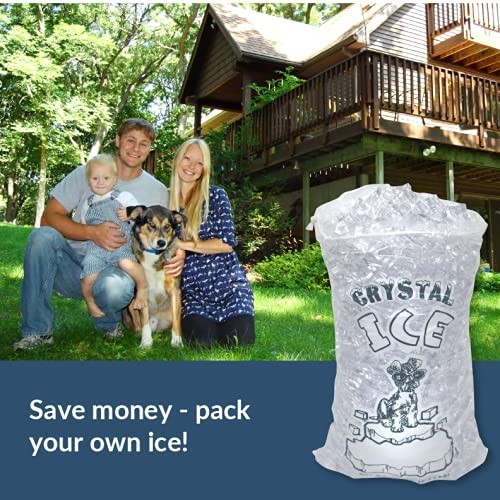 Clear Ice Bags with Closure – 10 lb Capacity, Perfect for Indoor and Outdoor Use