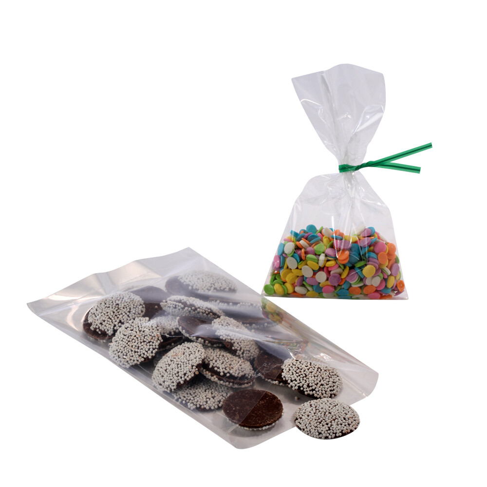 Clear Plastic Bags Packing Shipping Lay Flat Open Top Poly Baggie FDA 1 Mil 1Mil
