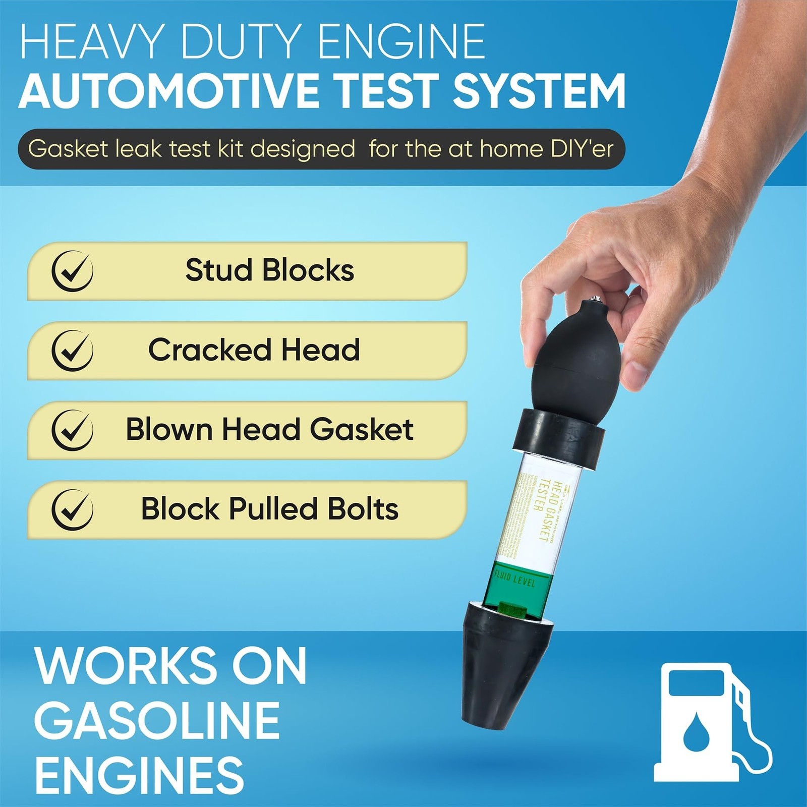 Gold Label Detailing Combustion Leak Detector Kit – 100+ Tests Automotive…