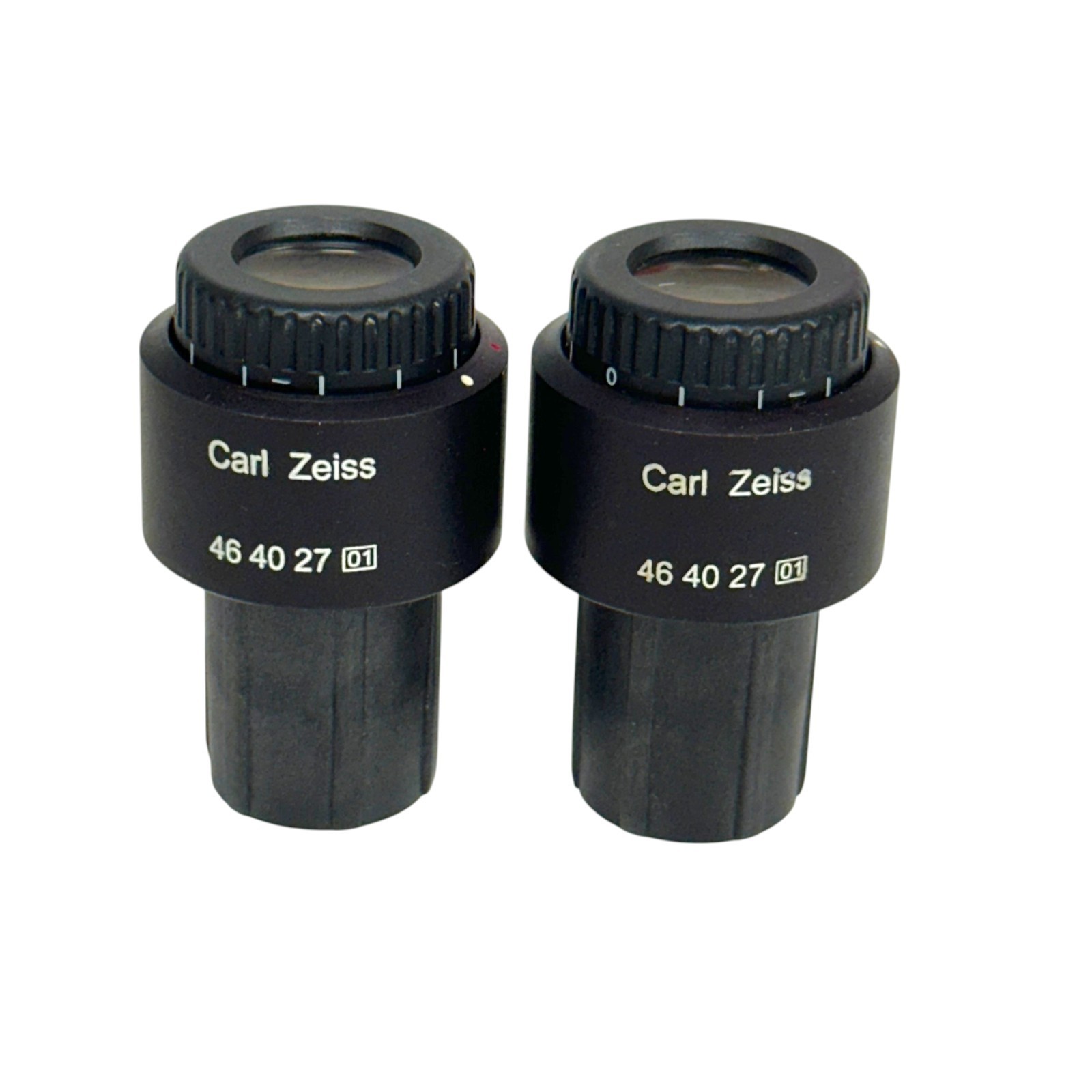 Pair of Carl Zeiss KF 10x/18 Microscope Eyepiece Lens 46 40 27 Made in Germany