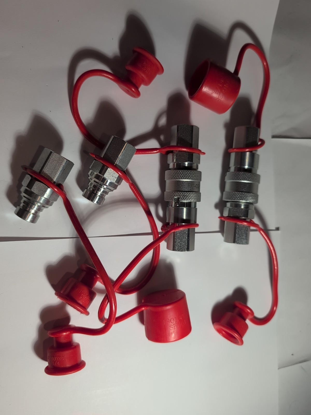 Chinese Mini Excavator Hydraulic Quick Connects Flat Face Set 1/4″ For 2…