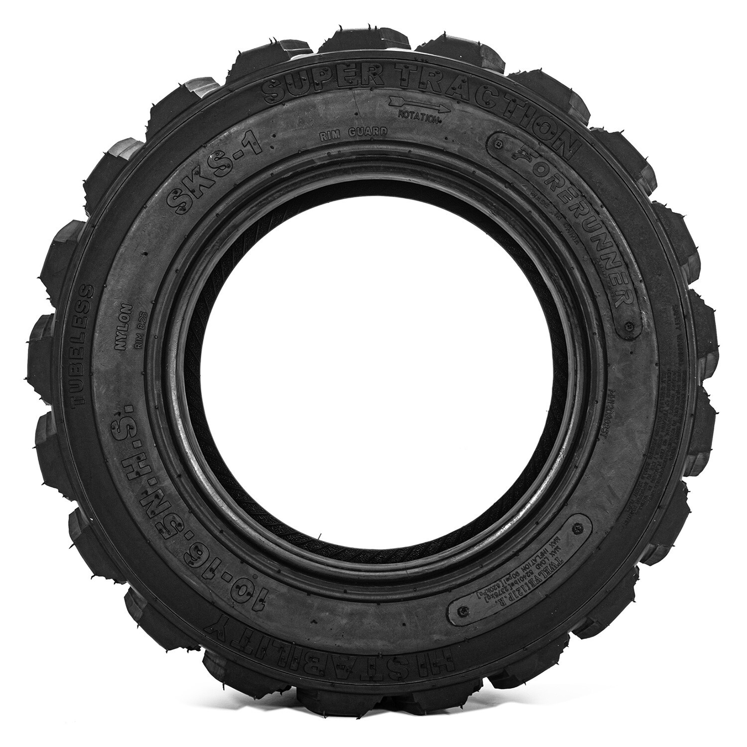 Set 4 10×16.5 Skid Steer Loader Tire 12 Ply 10-16.5 Heavy Duty for Bobcat