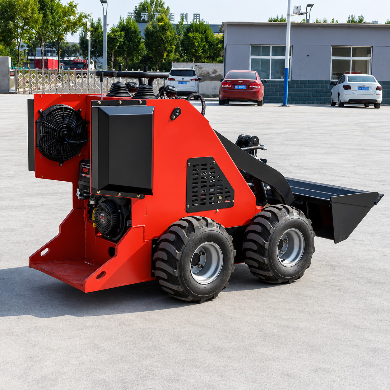 Free Ship Mini Skid Steer Loader Stand On With 13.5HP B&S Engine Wheel Loader