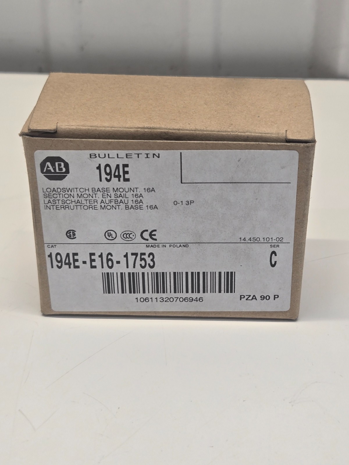 Allen-Bradley 194E-E16-1753 Series C Switch – 194E Rockwell Automation NEW c13