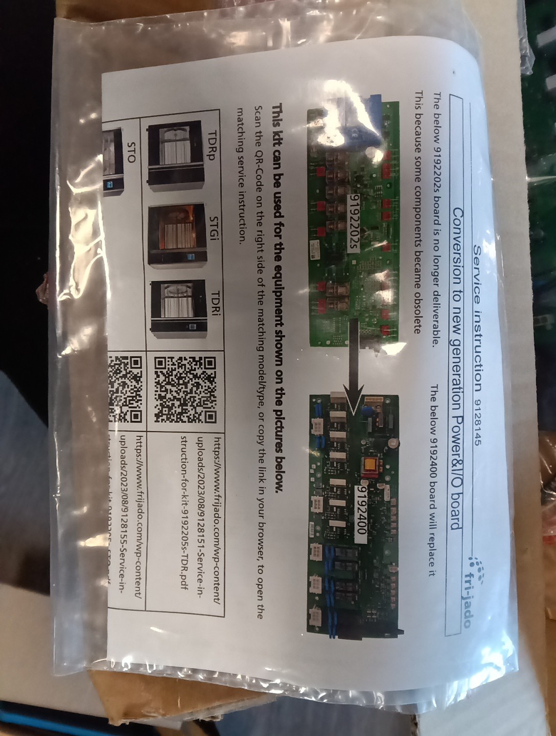 FRI-JADO 9192400S PCB Main IO Board 14″x11″x3.4″ Non-Stock OEM 1.23 lbs
