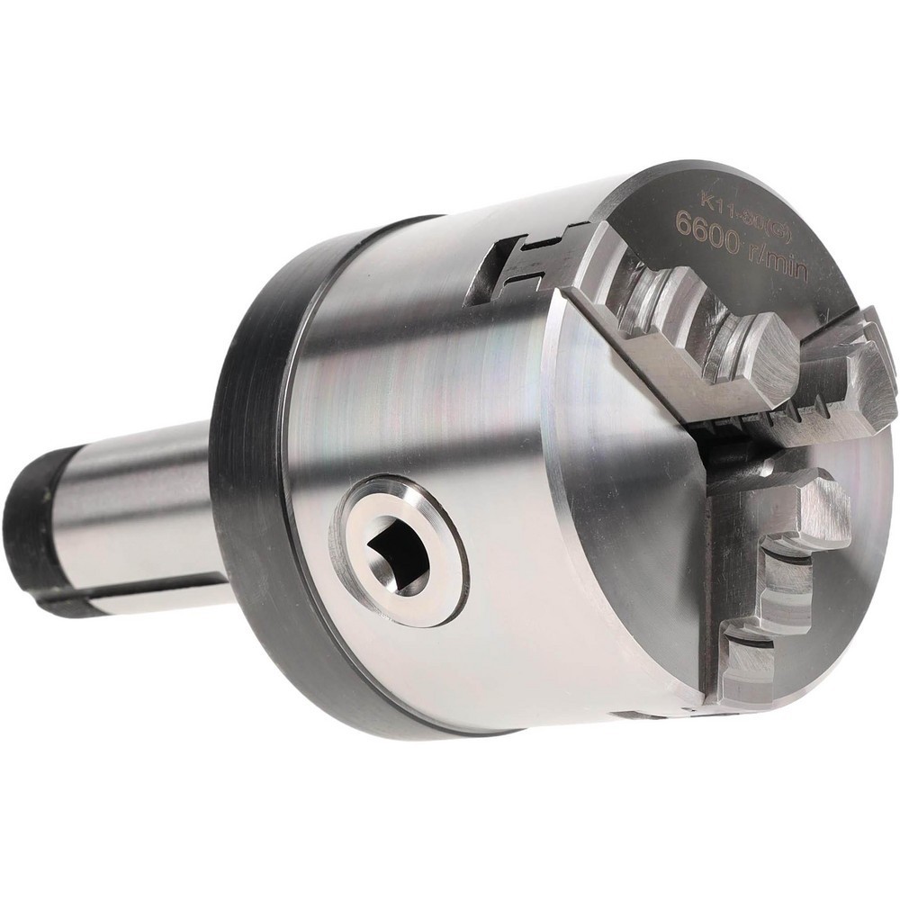Interstate Manual Lathe Chuck: 3″, 3 Jaw, Self-Centering 09670522