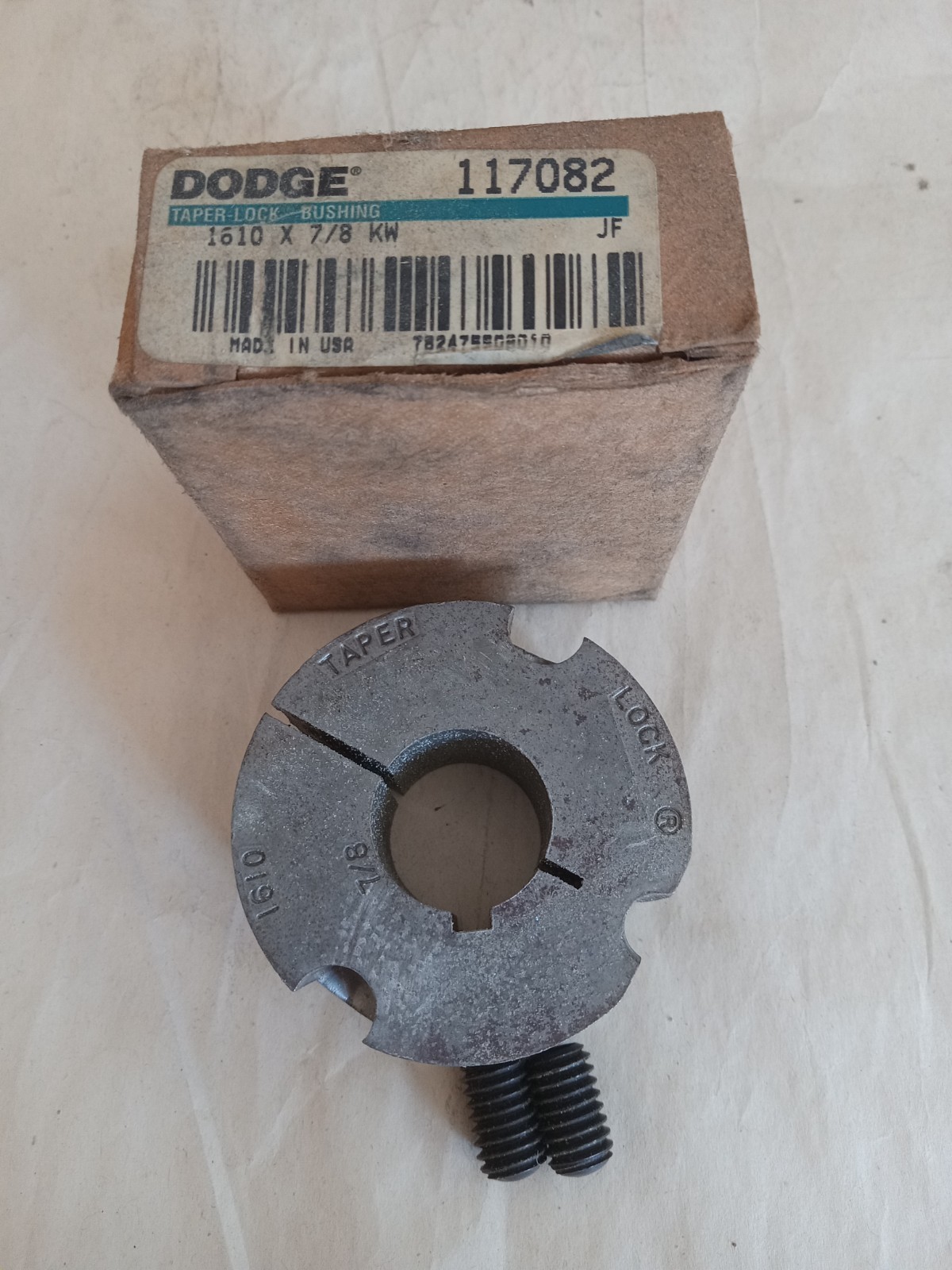 Dodge 117082 Taper Lock Bushing NOS 1610 x 7/8