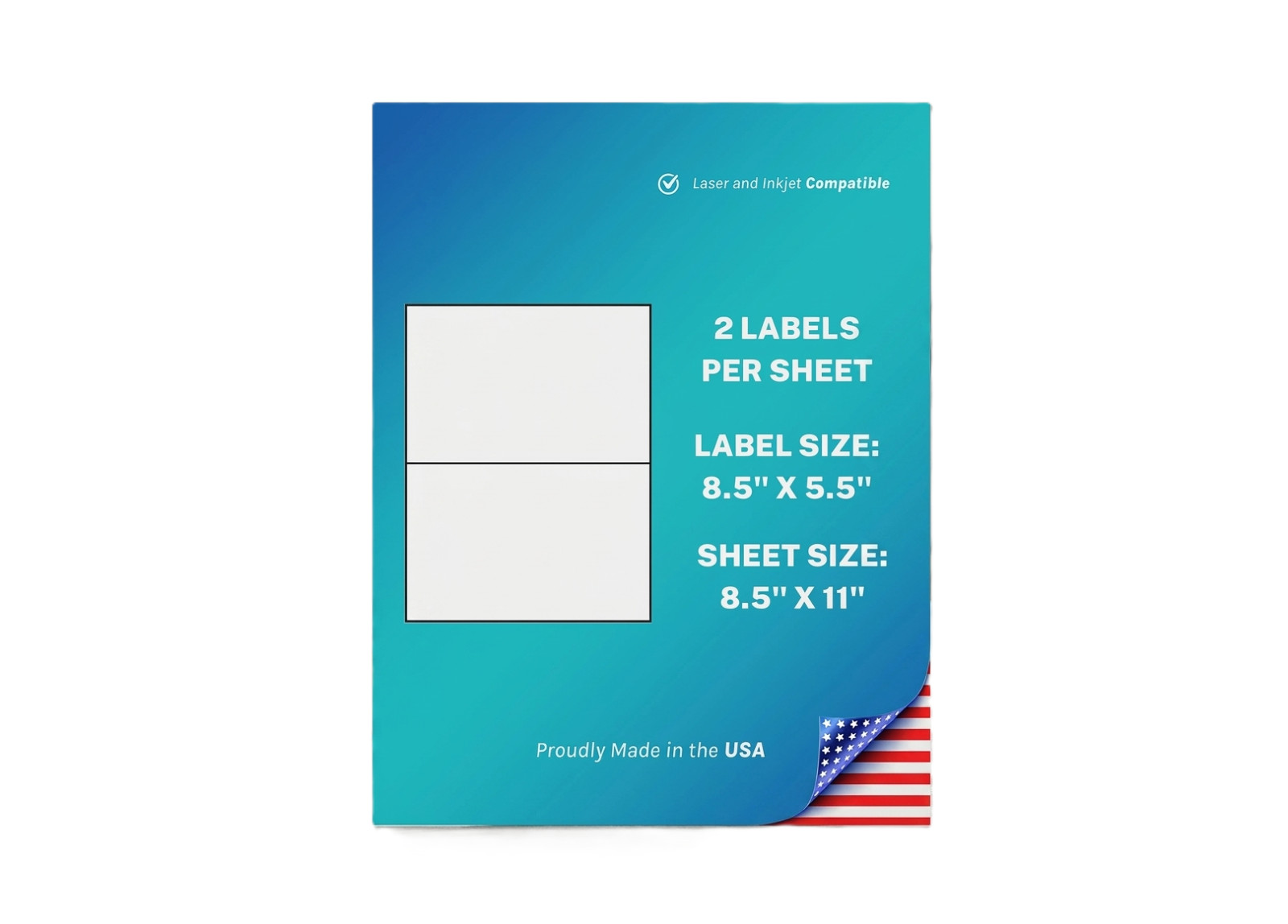 1000 Premium 8.5″ X 5.5″ Half Sheet Self Adhesive Shipping Labels