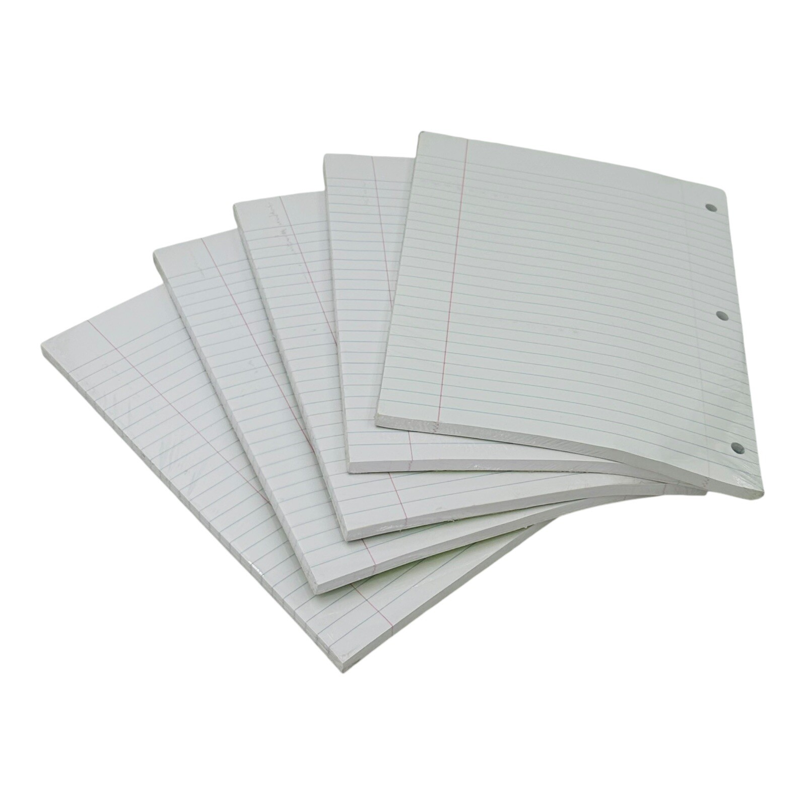 5 Packs Loose Leaf Filler Paper 3 Hole Punch 8 x 10.5 Wide Rule 120 Sheets/Pack