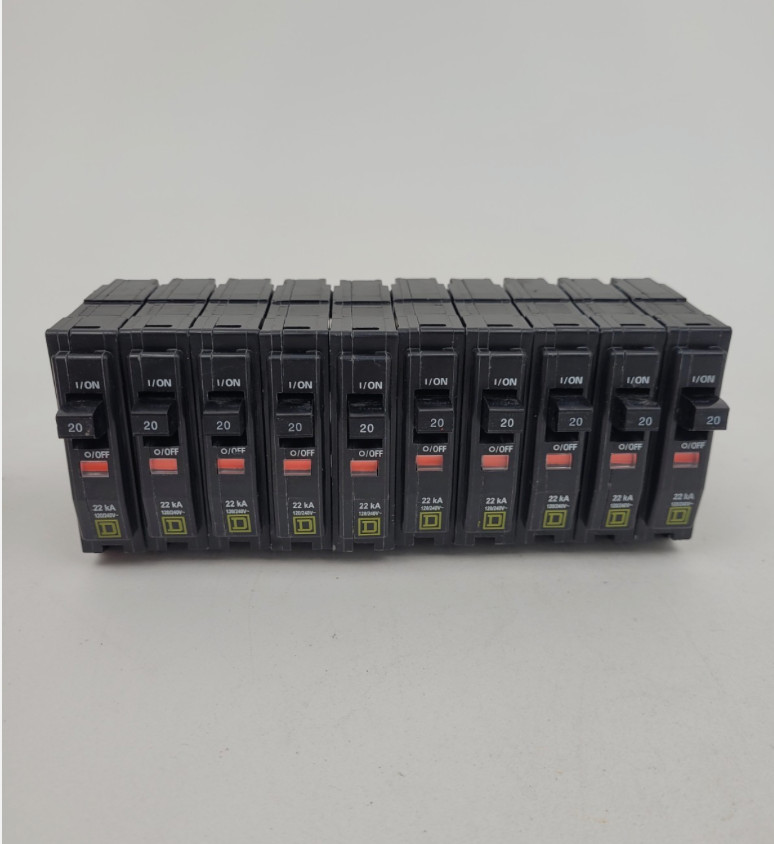 Square D QO120VH 20 A Miniature Circuit Breaker 1 Pack Of 10 PCS