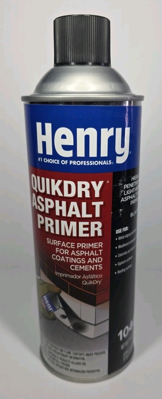 Henry 104Q QuikDry Asphalt Primer Aerosol Spray Can 17-oz. New