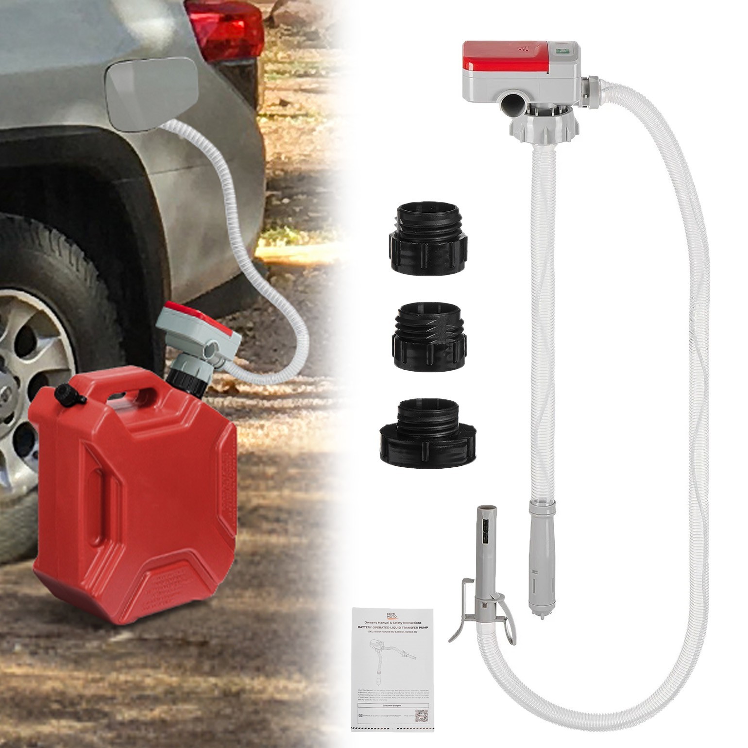 Battery Powered Electric Fuel Transfer Pump Portable for Gas Oil Water Liquid