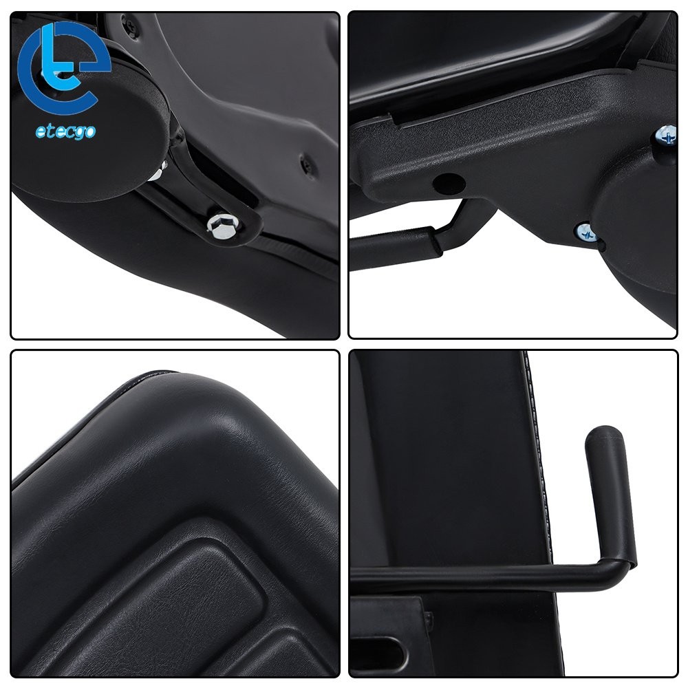 Forklift Tractor Seat Durable Adjustable Backrest Slide PVC Leather Suspension