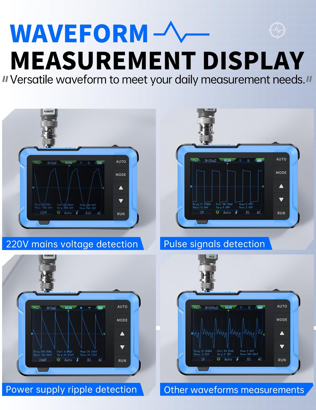 FNIRSI DSO-510 Handheld Oscilloscope/DDS Signal Generator 2 in 1, Digital Portab